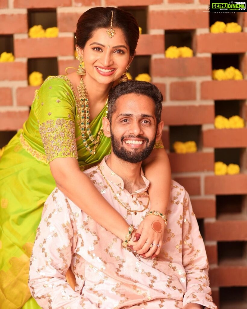 Nakshathra Nagesh Instagram - I’ve known you for decades, loved you for what feels like eternity and been married to you for over a year, but what keeps me so excited to still wake up and spend each day with you is your unmatched excitement and willingness to grow and learn each day! I love you my Aagav!❤️ I know your birthday is day after, but, you truly truly deserve to be celebrated everyday! 🧿 #NakshuFoundHerRagha 📸 @haran_official_