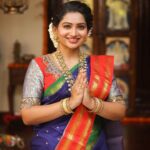 Nakshathra Nagesh Instagram - Vishu Ashamsakal to all ❤️ Wearing this gorgeous blouse from @sajna_bridal_wear_designer along with my mother-in-laws saree ❤️ Hair by @srijamohan_artistry 📸 by @youandmemediaz