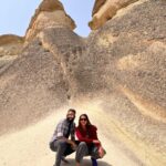 Nakshathra Nagesh Instagram – Exploring the cave life. #cappadociaturkey 

#NakshuFoundherRagha #Turkey2023 

1. The entrance to a cave 
2. Looking out the window 
3. Naturally formed volcanic formations that resemble mushrooms 
4. Climbed up the stairs to a settlements that housed about 2000 people even till the 1950s
5. A little extra love
6. A cool pose because we were too scared to climb up, the little holes you see is what people used back then to get on top of the structure 🤷🏻‍♀️ 

#happytravellers Turkey – Cappadocia