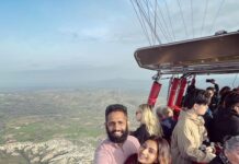 Nakshathra Nagesh Instagram - Hot air balloon ride in Cappadocia, Turkey! What a heavenly experience 😍 There were tones of tour operators to choose from, thankfully we were wise enough to leave it to @pickyourtrail to help us choose the right activities with the right people ❤️ Do download the app today if you wish to travel, it’s god sent! #pickyourtrail #turkey #NakshufoundherRagha #bucketlist #hotairballoon