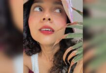 Namita Krishnamurthy Instagram - Tease burst pizza 🍕 (@hahahaharish captioned) #namitakrishnamurthy #curlygirl #selfietime #feltcutemightdeletelater