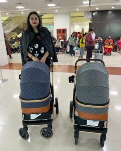Namitha Instagram - Traveling with my Twin Miracles for the First time! 🧿🧿🧿🧿🧿 @m_v_chowdhary 💖

#wolfguard 
#twinmom 
#twinlife 
#twintravel