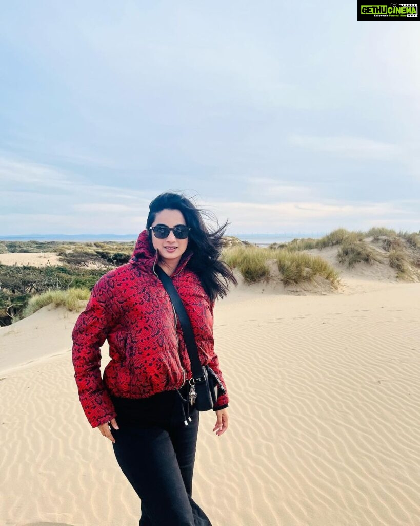 Namitha Pramod Instagram - What more should I ask for as a beach person ♥️ 📷: @jade_max_ Formby Beach