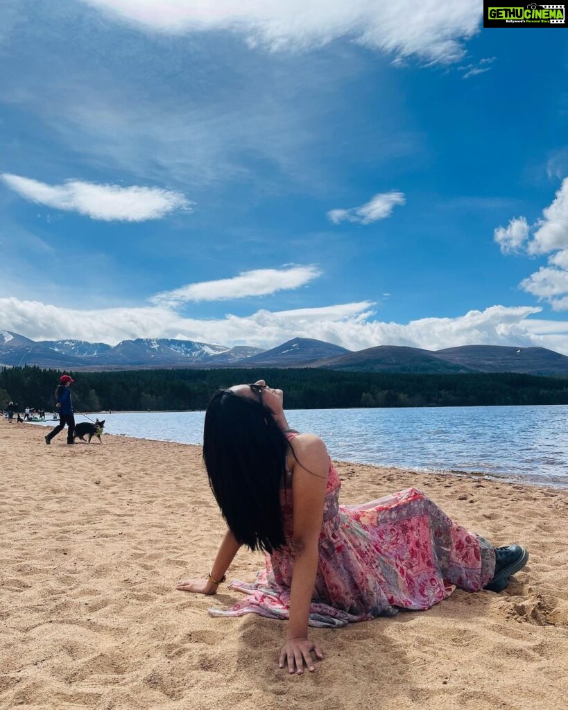 Namitha Pramod Instagram - Loch Morlich has my heart ❤️ #scotland #highlands Loch Morlich Beach