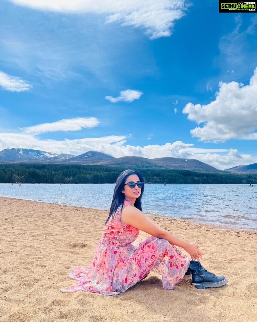 Namitha Pramod Instagram - Loch Morlich has my heart ❤️ #scotland #highlands Loch Morlich Beach