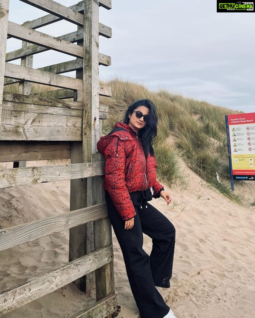 Namitha Pramod Instagram - What more should I ask for as a beach person ♥️ 📷: @jade_max_ Formby Beach
