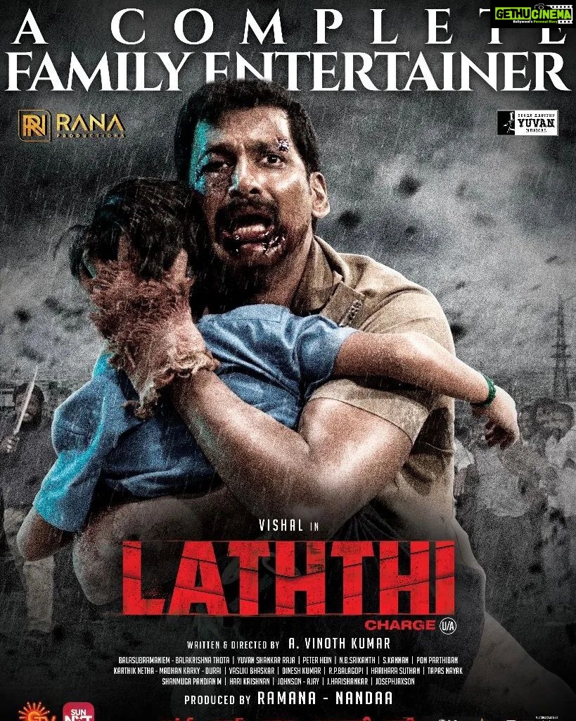 Nandha Durairaj Instagram - #Laththi - A Complete Family Entertainer #LaththiRunningSuccessfully @actorvishalofficial @rana_productions_ @nandaa_actor @actorramana_official @u1recordsoffl @jpr__films @balasubramaniem_dop @adityamusicindia @dir_vinothkumar @thesunainaa @peterheinoffl @bala_dop @srikanth_nb @kannanartdir @vasukibhaskar @harikr_official @johnsoncinepro @ajay_64403 @ursvamsishekar