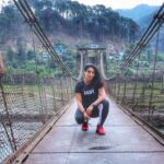Nandini Rai Instagram - A change in latitude would help my attitude 🏔️ #nature #mountains #bridge #walk #fyp Barkot Uttarkashi
