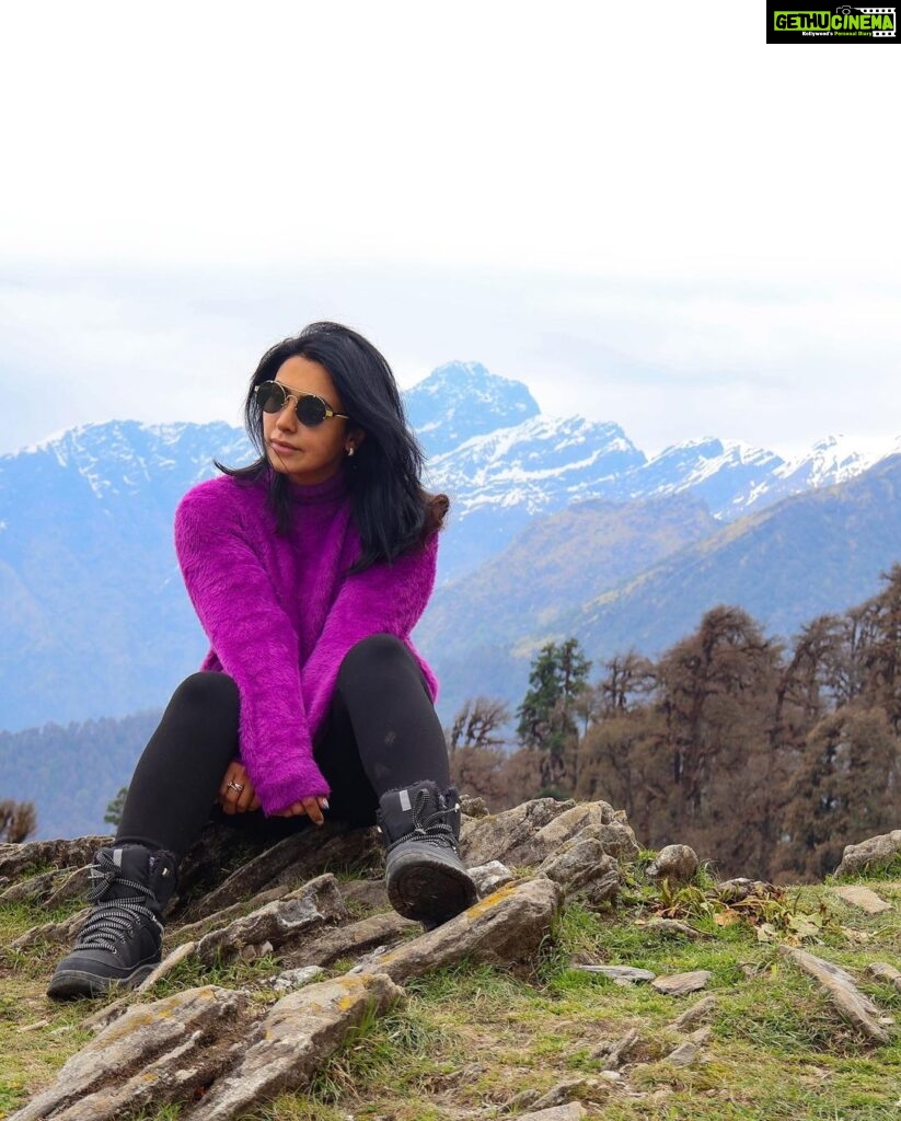 Nandini Rai Instagram - The best view comes after the hardest climb. #mountains #trekking #nature #photooftheday #green