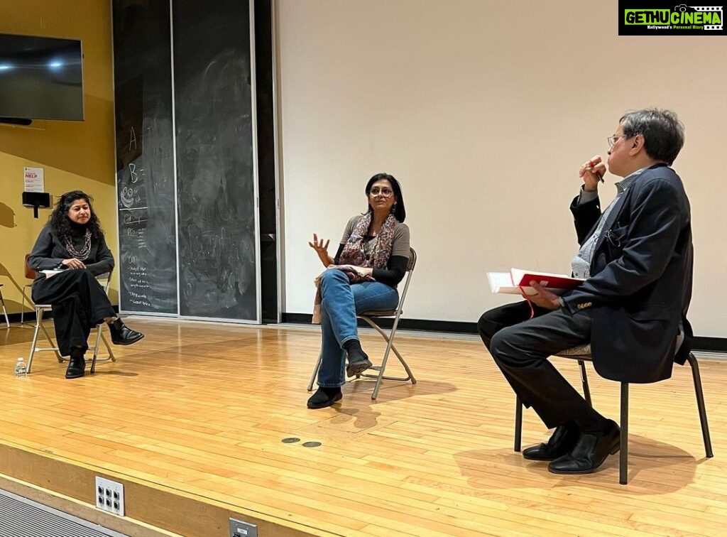 Nandita Das Instagram - Last screening of Zwigato in the US was at Brown University. Some of you are probably bored of these posts. But for me this space is my diary, lest I forget. And a good way to share with those who want to know what and how I am doing. It saves me time on emails and WhatsApp with friends and family! So bear with me please. The 3rd and final screening was just as gratifying. With wide ranging questions about my cinematic choices to dissecting the gig economy- campus minds have them all! Thank you Prof. Ashutosh Varshney for inviting me and Prof. Vazira Zamindar for the post screening conversation. And to not-so-little son for capturing it! @brownu #zwigato @applausesocial @kapilsharma @shahanagoswami