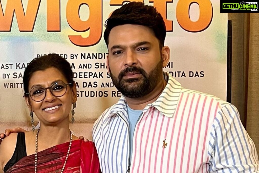 Nandita Das Instagram - Janamdin Bohot Mubarak @kapilsharma We would have lived and died without knowing each other had Zwigato magically not brought us together. I do enjoyed knowing you and working with you. Also found a friend for life. And the bonus is to get to also know your loving family and your loyal friends. Unko bhi janne ka mauqa mila. Bohot shukriya for everything. Wishing you the bestest in life. May you continue to rediscover yourself and find joy and meaning in whatever you do. 🙏🏽🤗❤️ Sharing some moments from the last month that we spent together for #zwigato