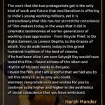 Nandita Das Instagram – I was very moved by the email that you took time to write last night. So grateful to you, #HarshMander. Sharing this very special message from a very special person. If this doesn’t inspire you to see #Zwigato, then it’s a not a film for you! 😉🙏🏽❤️