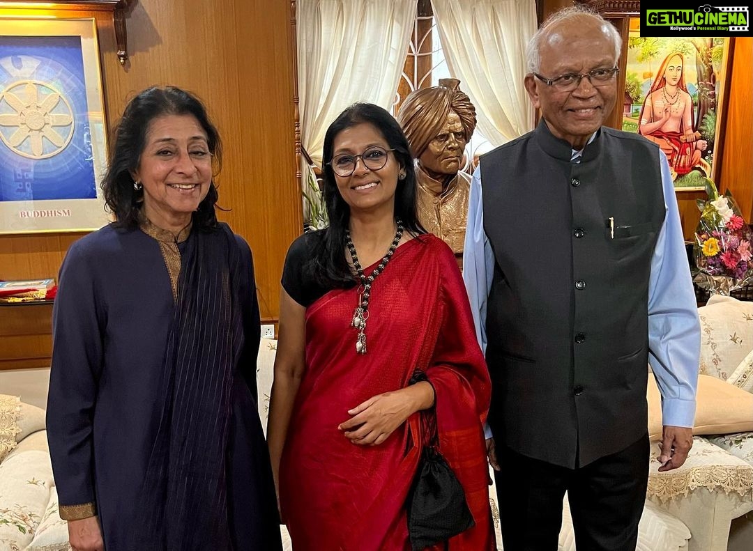Nandita Das Instagram - It was an inspiring evening, listening to so many women who have worked with courage and conviction. @mitwpuofficial is a very special institution both in its vision and scale. Honoured to have got the @bharatasmitanationalawards Thank you @rahulvkaradofficial and so lovely to spend time with people I have long admired - #nainalalkidwai #RaghunathAnantMashelkar