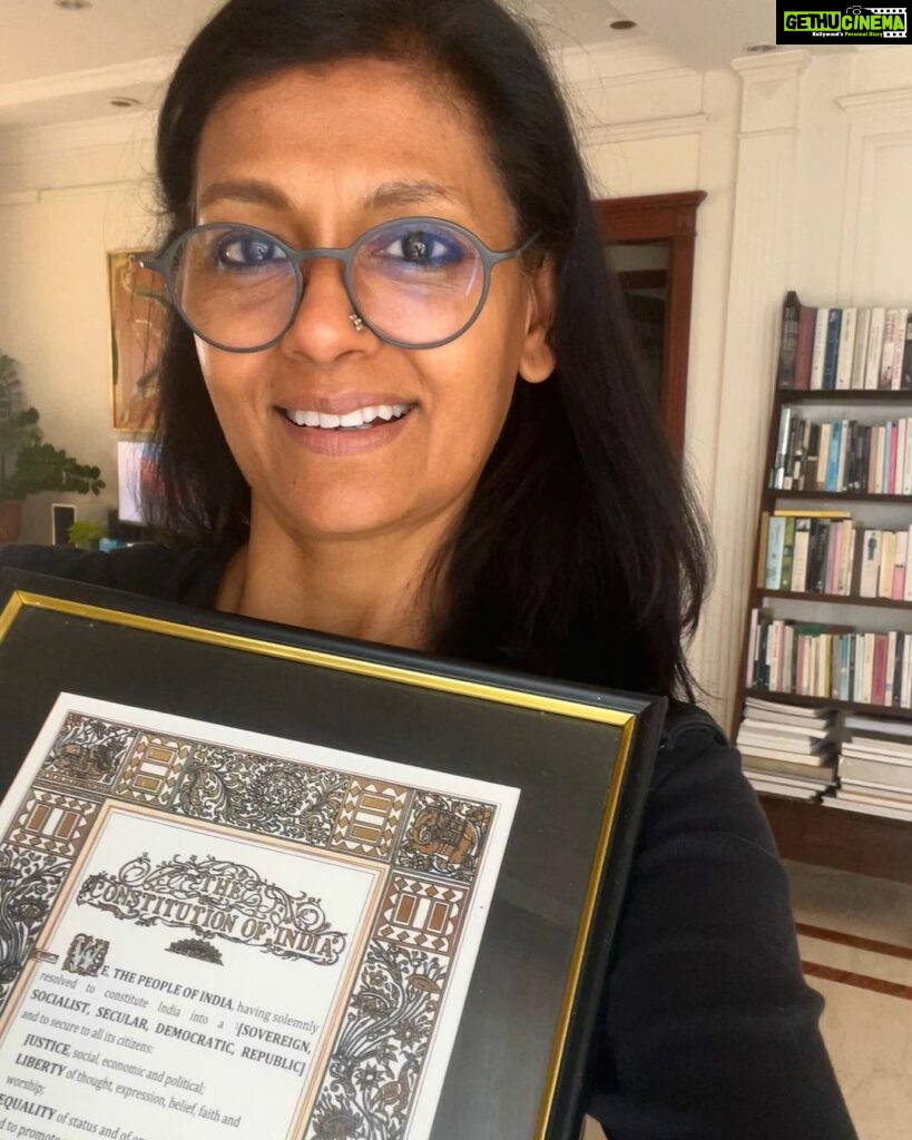 Nandita Das Instagram - Happy Republic Day. “…JUSTICE, social, economic and political; LIBERTY of thought, expression, belief, faith and worship…” From the preamble of the constitution - one of my most precious presents. #constitutionofindia #republicdayindia