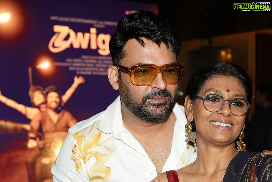 Nandita Das Instagram - Janamdin Bohot Mubarak @kapilsharma We would have lived and died without knowing each other had Zwigato magically not brought us together. I do enjoyed knowing you and working with you. Also found a friend for life. And the bonus is to get to also know your loving family and your loyal friends. Unko bhi janne ka mauqa mila. Bohot shukriya for everything. Wishing you the bestest in life. May you continue to rediscover yourself and find joy and meaning in whatever you do. 🙏🏽🤗❤️ Sharing some moments from the last month that we spent together for #zwigato