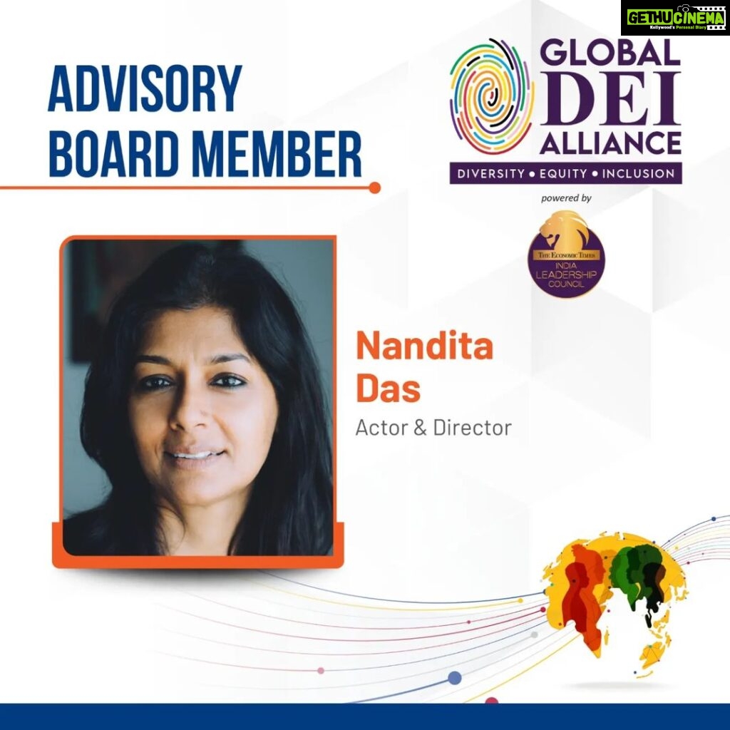 Nandita Das Instagram - I am honoured to join the Global DEI Alliance, powered by the Economic Times India Leadership Council, as an advisory board member. I look forward to collaborating with fellow members to drive meaningful change and champion the advancement of DEI initiatives globally. Together, we can aim to create. @et_edge @the_economic_times @indialeadershipcouncil #ETILC #GlobalDEIAlliance #Future #DEIinitiatives
