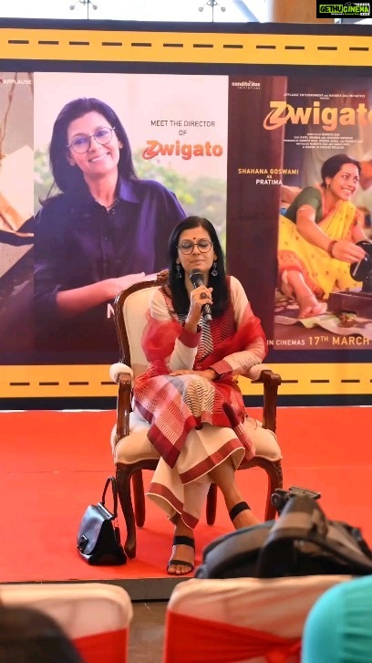 Nandita Das Instagram - Took a whirlwind trip to Bhubaneswar yesterday. The day was filled with memorable interactions with audiences and media and ended with a special screening for Hon'ble. @CMO_Odisha. @kapilsharma @shahanagoswami @sameern @segaldeepak @applausesocial #Zwigato #ZwigatoInCinemas