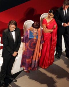 Nandita Das Instagram - Sadly missing Cannes this year. Sometimes people seem to forget that it is a festival of films and not of clothes! Considering I can’t show you the amazing films I watched or the conversations I have had or take you back in time when Manto premiered there. Here are a few images through the years in Cannes. And only the ones in Saris as there is a fair amount of chatter about the ‘celebrities who wore saris in Cannes’. Well it is surely my go-to garment. Simple, elegant and Indian. Least fussy - easy to get in and get out of it!
Each of the images have an interesting story behind it but too long to share. So feel free to make up your own story from the photos you see. And guess the year they are from - 2005, 20013, 2016-2018!

@festivaldecannes  #sarees #manto