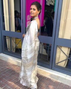 Nandita Das Instagram - Sadly missing Cannes this year. Sometimes people seem to forget that it is a festival of films and not of clothes! Considering I can’t show you the amazing films I watched or the conversations I have had or take you back in time when Manto premiered there. Here are a few images through the years in Cannes. And only the ones in Saris as there is a fair amount of chatter about the ‘celebrities who wore saris in Cannes’. Well it is surely my go-to garment. Simple, elegant and Indian. Least fussy - easy to get in and get out of it! Each of the images have an interesting story behind it but too long to share. So feel free to make up your own story from the photos you see. And guess the year they are from - 2005, 20013, 2016-2018! @festivaldecannes #sarees #manto