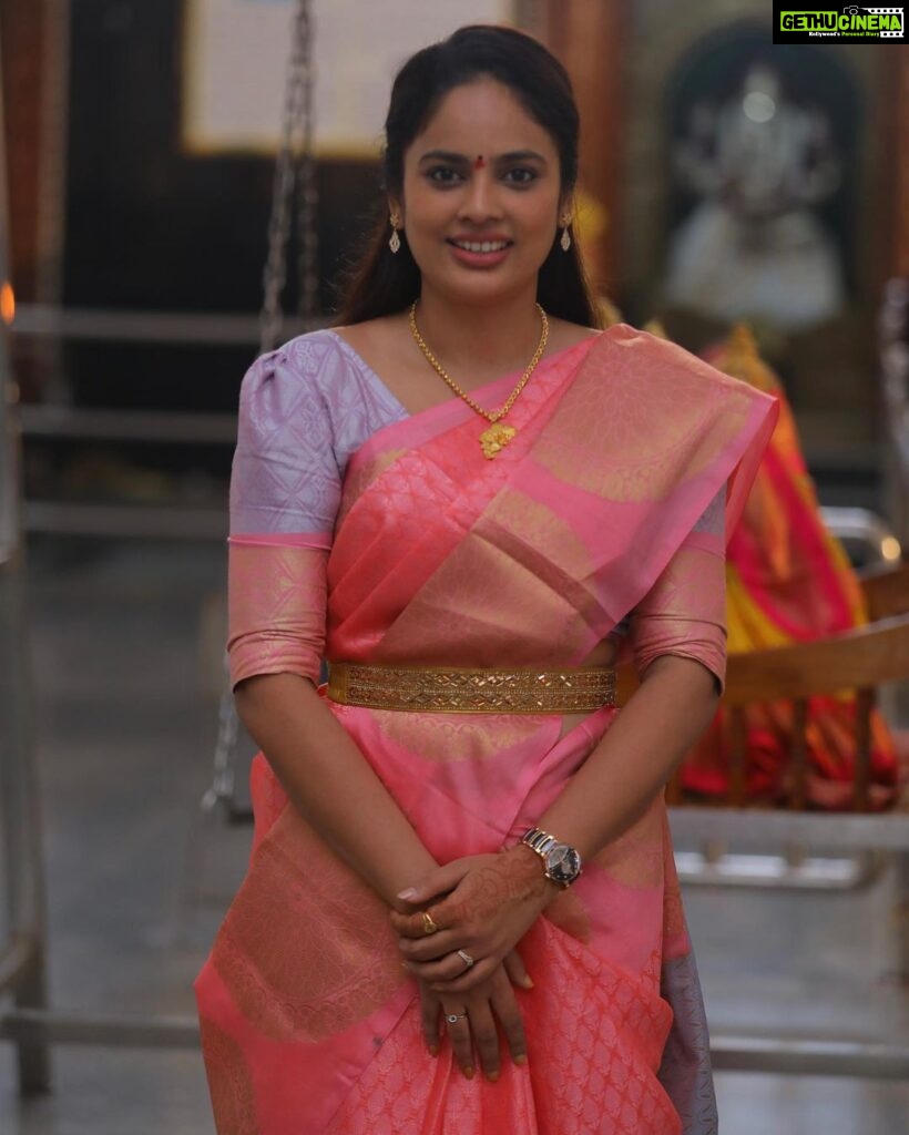 Nandita Swetha Instagram - Happy #shivarathri all . #saree #homely #temple #festival