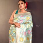 Nandita Swetha Instagram - Hello you, I missed you 🥰🥰🥰 📸📸📸 @chidu.ln_portraits Saree @darzi_designerz_ Makeup @makeupbypallavishetty Hair @__snehakumar__ Jewellery @rubans.in . #saree #jewellery #homely #shoot #sleeveless #sleekbun #tradiontional Bangalore, India