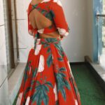 Nandita Swetha Instagram - Love to get ready forever n ever ❤️❤️ Wearing @ira_designercollections . #PrimeReels #meta 9 . #lehenga #ethnic #designer
