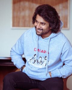Nani Instagram - Nagpur - 6 days to go #Dasara 🔥

Stylist @neeraja.kona 
Cam @sridharchadalawada