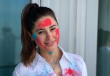 Nargis Fakhir Instagram - From the very first time I experienced Holi, I fell in love!🥰 What a beautiful festival. Festival of colors, festival of spring, festival of love. A beautiful time to play, love and laugh. Something the world needs a lot more of these days.🌎💜❤️🤎🤍🖤💚🧡💙 No matter where I am in the world I always look forward to celebrating holi! Wishing you all success, happiness and prosperity this Holi and always! Have a colourful and joyous Holi! Earth