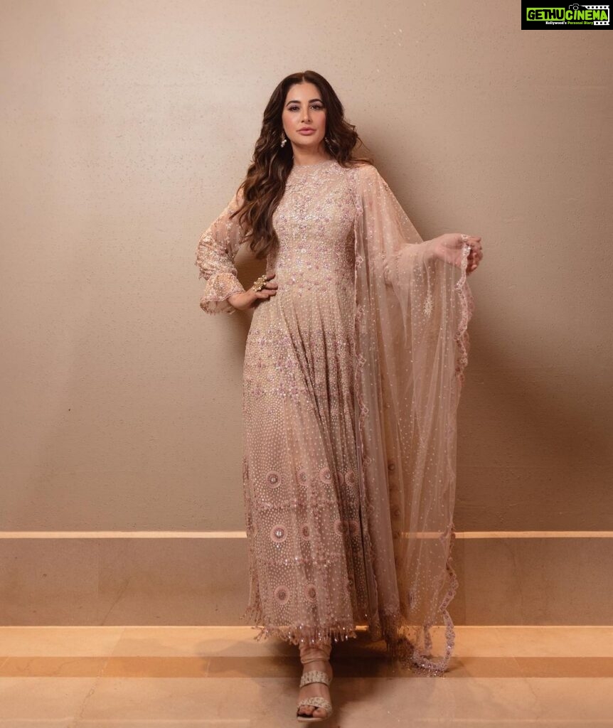 Nargis Fakhir Instagram - Be an angel to someone else when ever you can, as a way of thanking God for the help your angels have given you ! 👼 💜 . . . . . Manager @mahakbrahmawar Hair @shefali_hairstylist.81 Mua @makeup.yasmin Outfit : @taruntahiliani Shoes : @paioshoes Jewellery : @karishma.joolry Photographer : @thetiltedlens Styling @eshaamiin1 Spot Umesh