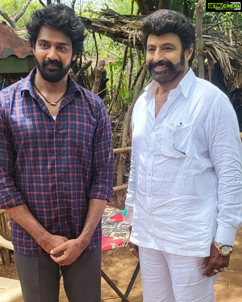 Naveen Chandra Instagram - Jai balayaa!!! 2023 ❤ My heartly gratitude 🙏🏻. @mythriofficial And @dongopichand and team #veerasimhareddy areddy. Can't express my feelings while sharing the screen space with #godofmasses #nandamuribalakrishna garu . Pinched myself for everyday while shooting is this for real. Grown up by watching his aura at silver screen. Amazing experience, learning ,humility,discipline and dedication to the script and Director. I Can't ask for more . #jaibalayya . See you all on Jan 12th 2023. #Ooramassloading. Thank you @rajaraveendar for making is happen 🙏🏻