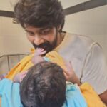 Naveen Chandra Instagram – Me and orma ❤️ Blessed with a baby boy 👶 ❤️!!!