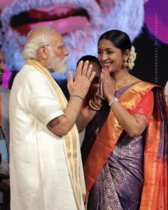 Navya Nair Instagram - Privileged to have shared this stage with The Honourable Prime Minister of India @narendramodi 
#yuvam2023