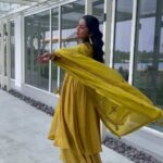 Navya Nair Instagram - Yellow, My darling Styled @rn.rakhi MUA @makeupby_nami_ Wearing @prashantchouhandesign Jewellery @kaavyam_by_kavitha_preetha . Photographed @ShijuBhavana Styling assistants @sandra_resmi @susaaani_