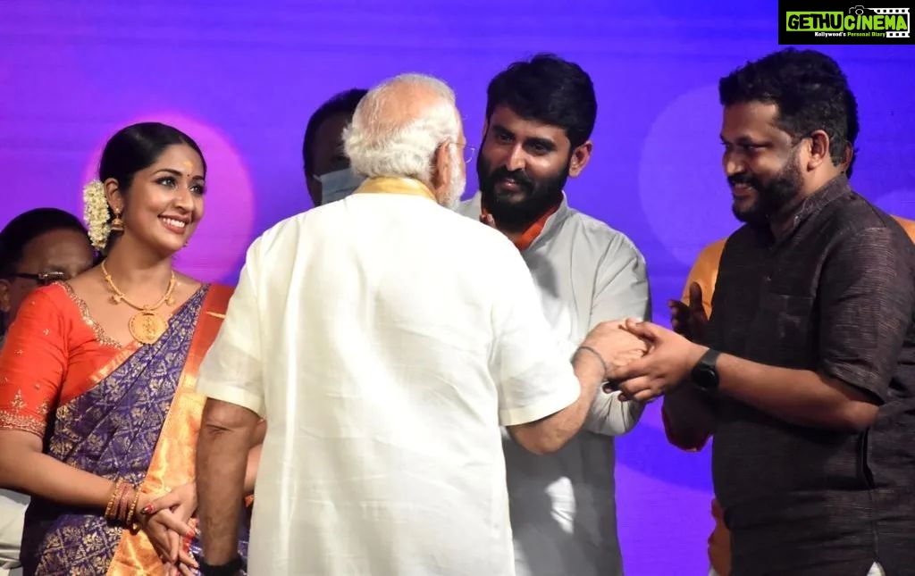 Navya Nair Instagram - Privileged to have shared this stage with The Honourable Prime Minister of India @narendramodi #yuvam2023