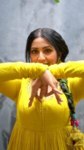 Navya Nair Instagram - Dancing to my sunshine soul. Styled @rn.rakhi . Garment/Jewellery @saltstudio MUA @amal_ajithkumar Photography @kadhak_ Retouch @theprincenthem Styling assistant @susaaani_ . #sunshine #dance #ootd #fashiongram #love