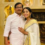 Navya Nair Instagram - Happy fathers day achaaaa ❤️❤️❤️ U r my everything .. the best achan one can have ❤️❤️ You are the strongest pillar in my life .. Cant imagine a life without u .. with all my defaults , the way u love me so much is enough fr the life time .. and the time and money you have spend on me when u really had nothing in hand can never be returned .. I am trying my level best to make u happy bt i am not sure how far a good daughter I am .. forgive my flaws .. love u from all my heart , flesh and blood .. urs always .. umma.. #bodyguard #gaurdianangel #manofmylife #ideal #love #achan #fathersday