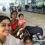 Neelima Rani Instagram - Advaitha and Angamma first flight ✈️😍 blessed..beautiful days of life..thanking god for these two 👸 #momdaughter #love #family #travel Vizag - The City Of Destiny