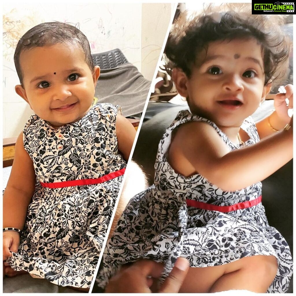 Neelima Rani Instagram - sisters love ❤ Aditi’s 2018 dress reused by Advaita in 2022.. #siblings #love #happy #momlife #home