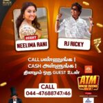 Neelima Rani Instagram - Today's Special Guest : Actress @neelimaesai ATM - ADICHU THOOKU MACHI Live Game Show. Show Timing: April 08, 6.00 PM to 7.00 PM Phone No: 044-47688747 Anchor: @rjricky_ Title Sponsor: @poorvika_india Associate Sponsor: @lalithaajewellery_ Call பண்ணுங்க..!! Cash அள்ளுங்க..!! தினம் ஒரு Guest உடன்..!! #Blacksheeptv #bsvalue #ATM #adichuthookumachi #blacksheep #neelimaesai