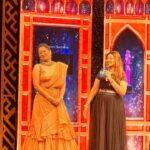 Neelima Rani Instagram - SHE BEAUTY AWARDS 2023 😍 it was a dream come true moment for a 90’s kid to present the award to our sweet @laila_laughs mam 😘 believe me,her smile is infectious 🫶🏼 so blessed to share the stage with such a versatile actress 👼 @sound24k thanks for having me darling! More power to you 😘 #blessed #happy #love #blessed Last minute costume courtesy by @zol_studio @subikanifabint 😘