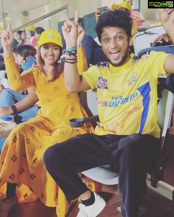 Neelima Rani Instagram - Had a nice time with u kaa ❤️ Such a positive vibe🔥 Next time dance aadalam 😍 Stay the same 🤗 #ipl #csk #chennaiipl Chepauk Stadium