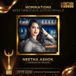 Neetha Ashok Instagram – Actress @neethaashok01 has been nominated for #ChittaraStarAwards2023 under the category Best Debutant Actor – Female for the movie #VikranthRona
.
.
Kindly spare a minute and shower some love by voting!! (Link in Bio)
.
.
https://awards.chittaranews.com/poll/780/