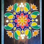 Neetha Ashok Instagram - Pongal and Makara Sankranti is on its way. Whether you are planning on gifting your loved ones or making a pretty Pongal decore, @islandrangoli have got you covered. Stunning kolam design that will accentuate your space and make your Pongal festive look beautiful in its true sense. Kolam DIY collection from Island Rangoli exhibits symmetrical patterns complied together to accentuate your home verandah or office spaces. Thank you for sending in the whole collection of @islandrangoli . I’m In love with your whole collections of such creative rangolis that it’s got me hooked in discovering different patterns and filling in colors on their Tatva Utsav series. The BEST part about their collection is, they are light weighted, portable, flexible, washable and reusable.