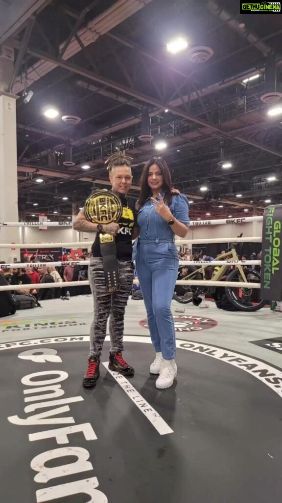 Neetu Chandra Instagram - “Girls, martial arts isn’t just about physical strength its also about mental health, it’s about having the courage to never give up - and that’s how we run the world!” Let’s empower each other through sports and never stop believing in ourselves! Met this amazing, powerful world champion @christineferea , at Mr. Olympia with @mike_basil #BKFC in Las Vegas. #Lasvegas #Mrolympia #MartialArts #girlpower #NeverGiveUp #BKFC #mrolympia #mrolympiallc #olympia2022 #peopleschamp #Olympia22 #ifbb22 #ifbbpro #shawclassic #planethollywood #vegas #bodybuilding #hulk #fitness #explore #ifbbf_india @ifbbf_india @ifbbff_official #bodybuilders @mrolympiallc #lasvegas @ifbb_pro_league #HiTechBrands #muscle #vivalasvegas #mrolympia2022 #What_happens_in_vegas_happens_only_in_vegas