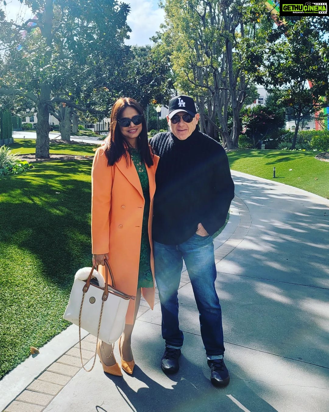 Neetu Chandra Instagram - Met my producer @davidzelon today after full 1 year gap. Someone who trusted me and offered me NEVER BACK DOWN REVOLT! Someone who is so so respectful, kind, fitness enthusiast and best producer who looks out for everyone in the team! I am forever indebted for my 1st Hollywood break as one of the main leads! Action is the way to go! Thank you David ππ @sonypictures β€οΈ @directormadison @dianahoyosmusic @michaelbisping_ Sony Pictures Studios