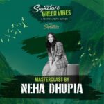 Neha Dhupia Instagram - Join the fabulous Neha Dhupia, with Ayushmann Khurrana in a masterclass on living good, doing good for nature only at Signature Green Vibes. Join them for Signature Green Vibes at Hill View Lawn, Oxford Golf Resort, Pune on March 26th. Immerse yourself in an evening of nature, music, local food experiences, and fun green activities presented by Signature Packaged Drinking Water. One with nature, my Signature. . . . Signature Green Vibes is a celebration in the lap of nature with great music, locally inspired food, masterclasses with green creators, and green activities. Come join us! Be one with nature, while leaving no trace behind. #signaturegreenvibes #signaturepackageddrinkingwater #outdoorfestival #music #nature #travel #pune #punecity #punefestival
