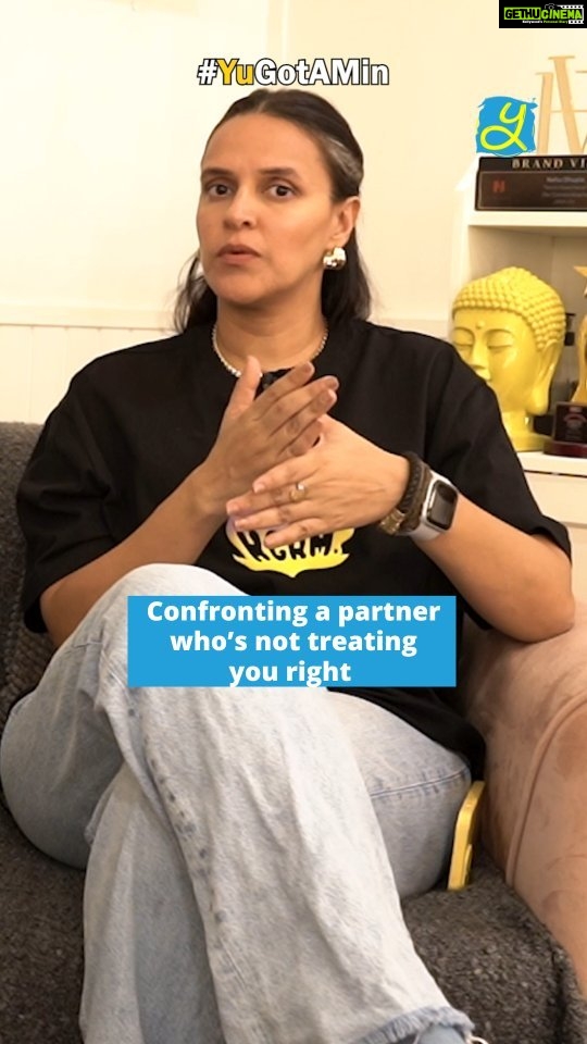Neha Dhupia Instagram - Here's a reminder that respect is crucial in relationships‼️ Listen to @nehadhupia and @angadbedi play a modern married couple in 'Social Distancing', for free only on @audible 🤍 #YuGotAMin #nehadhupia #angadbedi #respect #confrontation #relationshipgoals #happyrelationship