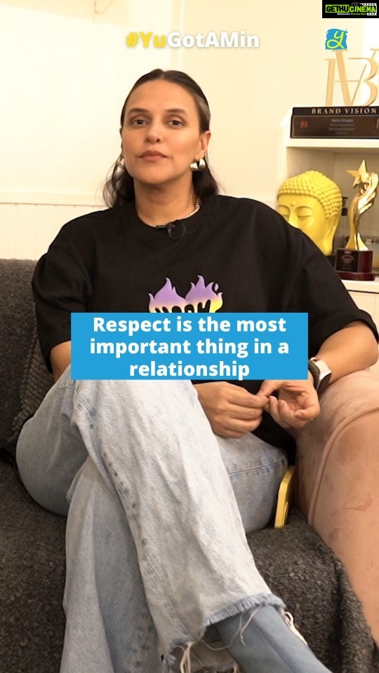 Neha Dhupia Instagram - What's a happy long-lasting relationship according to you? 🥰 Listen to @nehadhupia and @angadbedi play a modern married couple in ‘Social Distancing’, for free, only on @audible ♥️ #YuGotAMin #NehaDhupia #relationshipgoals #respecteachother #longtermrelationship #couplelove #reelsindia