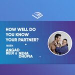 Neha Dhupia Instagram - I know who Angad’s favourite sportsperson is but does Angad know my favourite pet peeve? 👀 Get to know us as a couple as we reveal some intimate truths about each other! . Listen to ‘Social Distancing’, for free, written by @chetanbhagat, starring me & my better half @angadbedi. Link in bio!