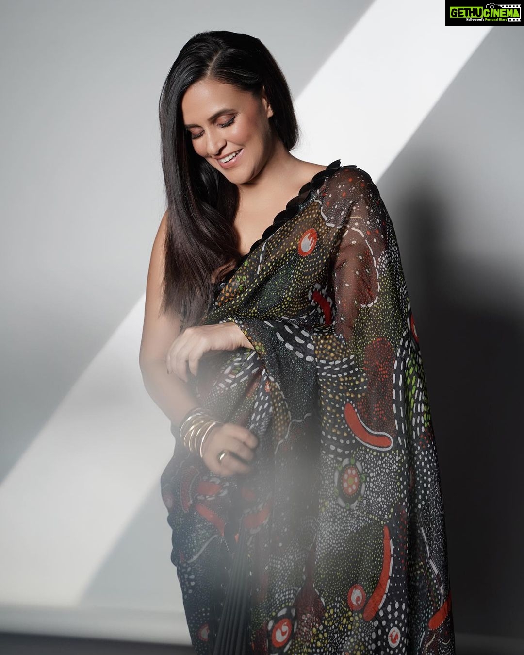 Neha Dhupia Instagram - #moodboard - 🖤 . . . . . . Outfit: @shivanandnarresh Hand stacks: @timelessjewelsby_s Ring: @shopeurumme Styled by @aasthasharma Muah @mitavaswani @artistpoonamsolanki @kapilcharaniya